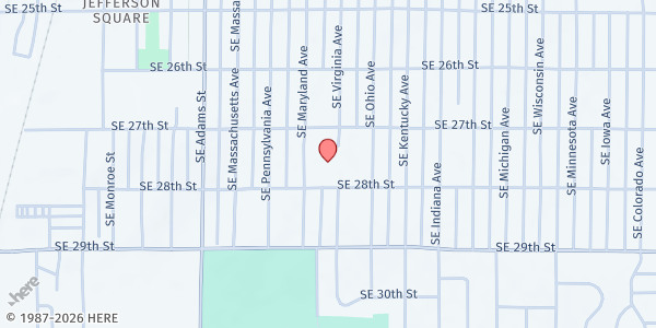 Map showing Saint Matthew Catholic Church at 2700 SE. Virginia Ave, Topeka, KS
