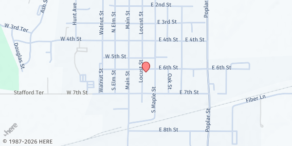 Map showing Wellsville Family Worship at Wellsville Family Worship, Township of Franklin, KS