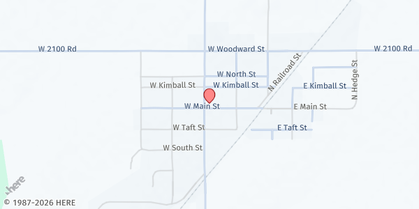 Map showing Linn County Library District 1 at Linn County Library District 1, Township of Liberty, KS