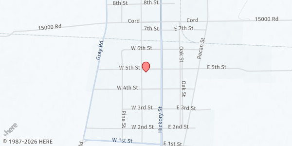 Map showing Mound Valley United Methodist Church at Mound Valley United Methodist Church, Township of Mound Valley, KS