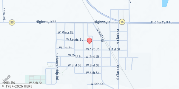 Map showing Heritage Evangelical Free Church at 113 N Church St, Udall, KS