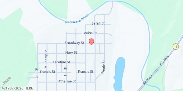 Map showing Valley Falls/Coal Creek UMC Food Pantry at 411 Broadway, Valley Falls, KS
