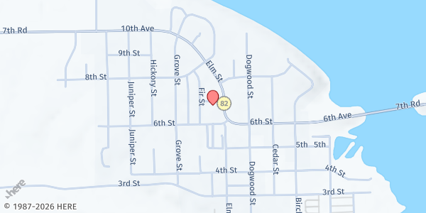 Map showing Wakefield Methodist Church at 406 6th St, Wakefield, KS