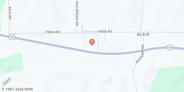 Map showing New Life Church at 1860 U.S. 36, Wathena, KS