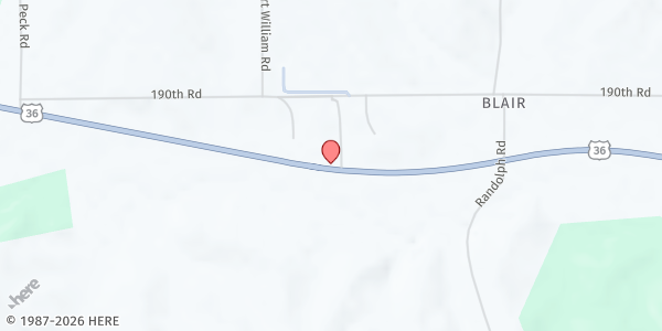 Map showing New Life Church at 1860 US-36, Wathena, KS