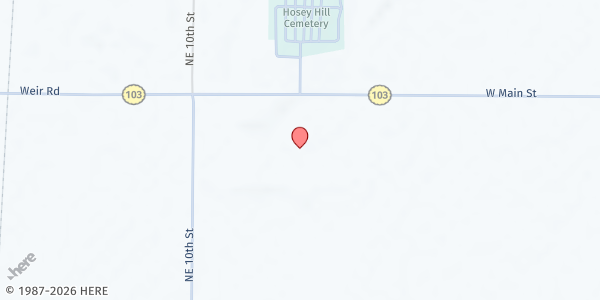 Map showing Weir Senior Building at 1148 KS-103, Weir, KS