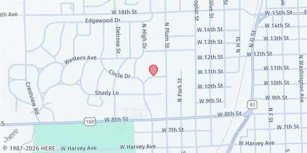 Map showing Mission Mart - Sumner County at Mission Mart - Sumner County, Wellington, KS
