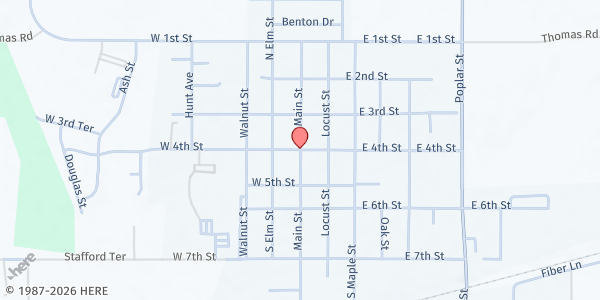 Map showing Wellsville Family Worship at , Wellsville, KS