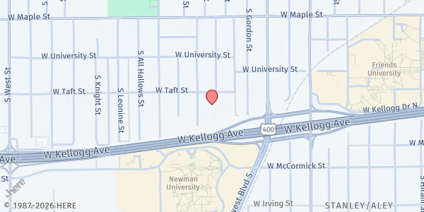 Map showing Great Plains Church at 2901 W. Taft St., Wichita, KS