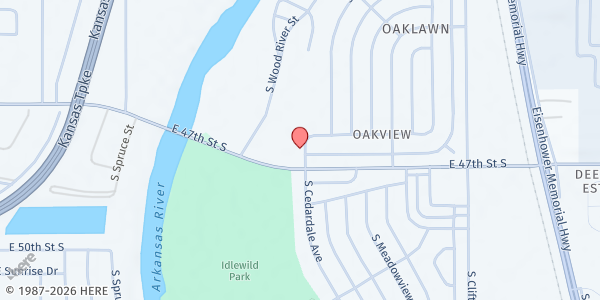 Map showing Oaklawn Improvement District at Oaklawn Improvement District, Wichita, KS
