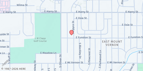 Map showing Salvation Army ICT - Citadel at 1739 Elpyco Street, Wichita, KS