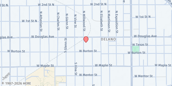 Map showing St. Joseph Catholic Church at 132 S. Millwood Ave., Wichita, KS