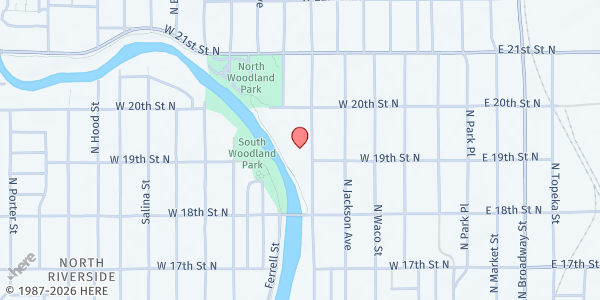 Map showing St. Patricks Lord's Pantry at 2007 N Arkansas Ave, Wichita, KS