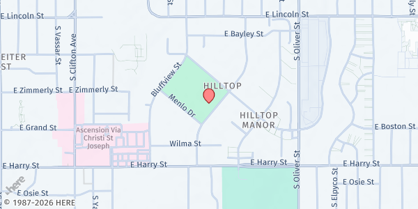 Map showing The Lord's Diner- Mobile Truck at 1329 S Terrace Dr, Wichita, KS