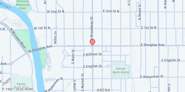 Map showing The Lord's Diner of Wichita at , Wichita, KS