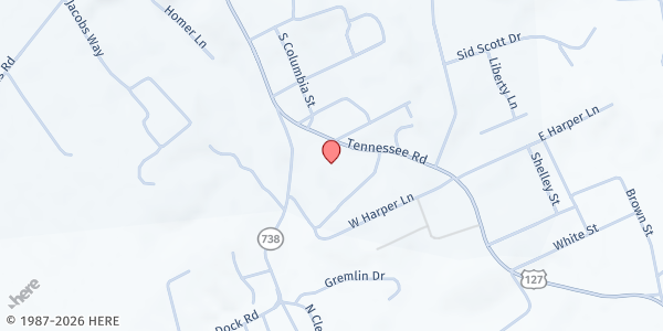 Map showing Days of Grace at 801 Tennessee Road, Albany, KY
