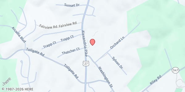Map showing Campbell County Middle School at 8000 Alexandria Pike, Alexandria, KY