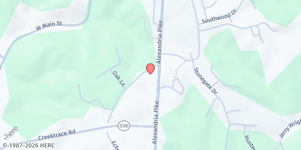 Map showing First Assembly of God at 9126 Alexandria Pike, Alexandria, KY