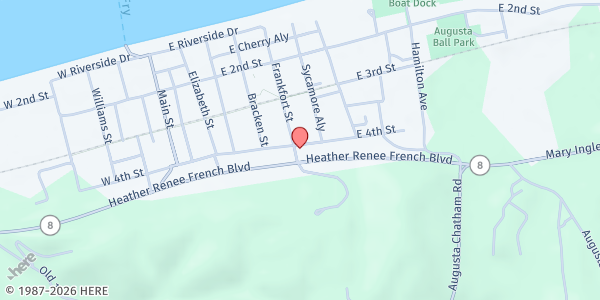 Map showing Augusta Trinity Methodist Church at 400 E 4th St, Augusta, KY