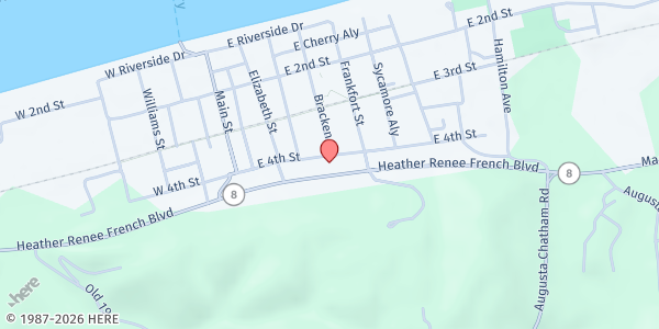 Map showing First Baptist Church-Augusta at 300 E 4th St, Augusta, KY