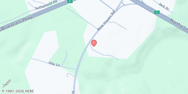 Map showing Nelson Co. Fiscal Court at 2391 New Haven Rd, Bardstown, KY