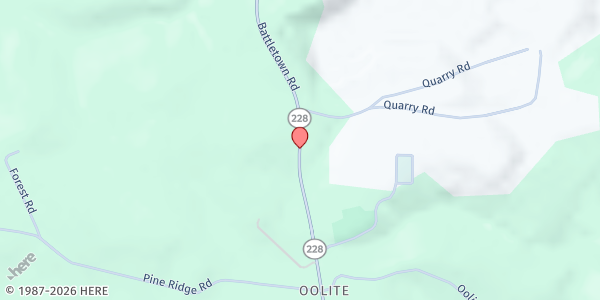 Map showing Macedonia Action Christian Center at 8990 Battletown Road, Battletown, KY