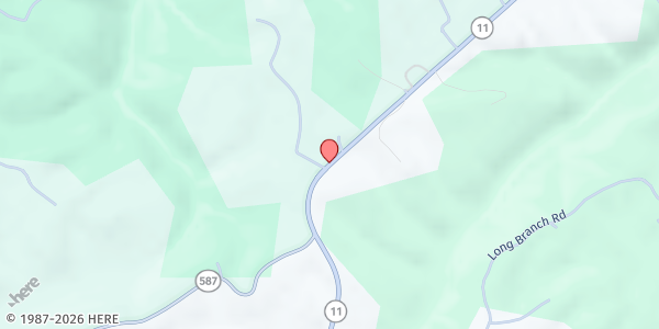 Map showing Community Christian Church at 2174 Hwy. 11 S., Beattyville, KY