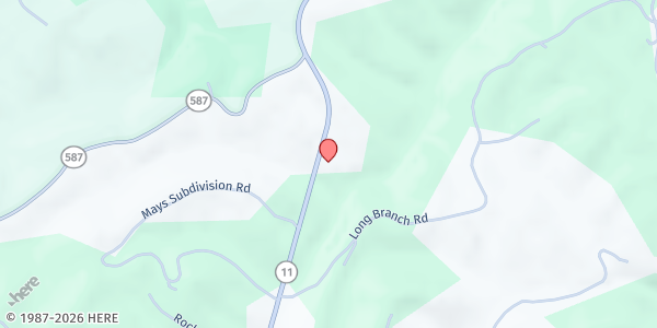 Map showing Hope center at KY-11, Beattyville, KY