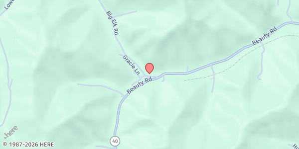 Map showing Helping Hands Food Pantry- Martin at 46 Big Elk Rd, Beauty, KY