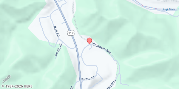 Map showing Community Lighthouse Pike at 202 Compton Bottom Road, Belfry, KY