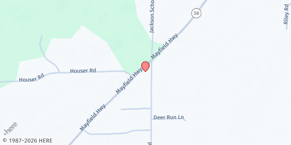 Map showing Bags of Hope at 3265 Mayfield Highway, Benton, KY