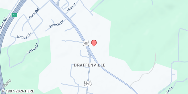 Map showing Benton 1st UMC at 845 US HWY 641 S., Benton, KY