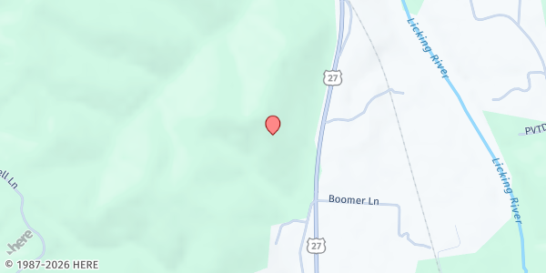 Map showing Butler UMC at 8417 Hwy. 27N, Boston, KY