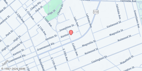 Map showing Bowling Green KY at 806 Kenton St, Bowling Green, KY