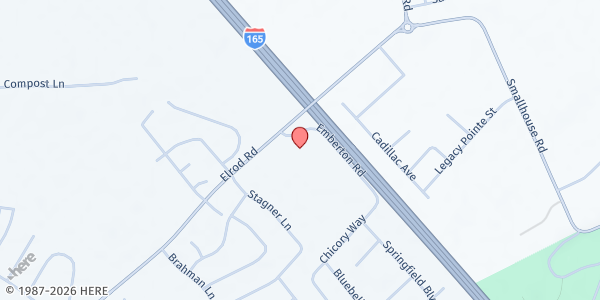 Map showing Calvary Baptist Church at 3011 Elrod Rd, Bowling Green, KY