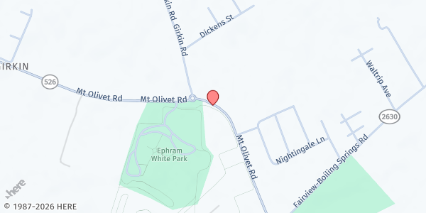 Map showing Ephram White Park at 885 Mt. Olivet Rd., Bowling Green, KY