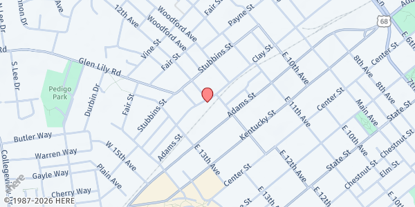 Map showing La Luz Del Mundo at 1200 Clay Street, Bowling Green, KY