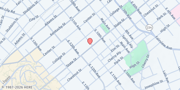 Map showing State Street United Methodist Church at 1101 State St, Bowling Green, KY