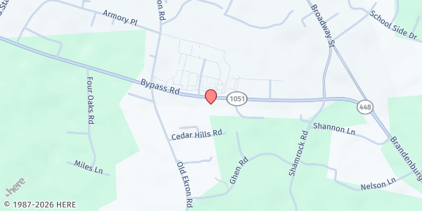 Map showing Journey Church at 515 Bypass Rd., Brandenburg, KY