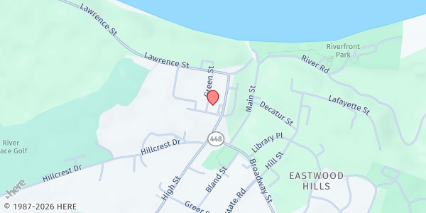 Map showing Meade County Community Action at 149 Lawrence Street, Brandenburg, KY