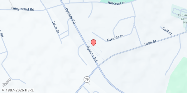 Map showing Meade County Ministerial Association (MCMA) - Clothes Closet at 2320-5 ByPass Road, Brandenburg, KY