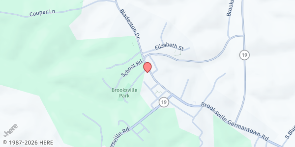 Map showing Brooksville Baptist Church - Food Distribution Center at 136 Miami St, Brooksville, KY