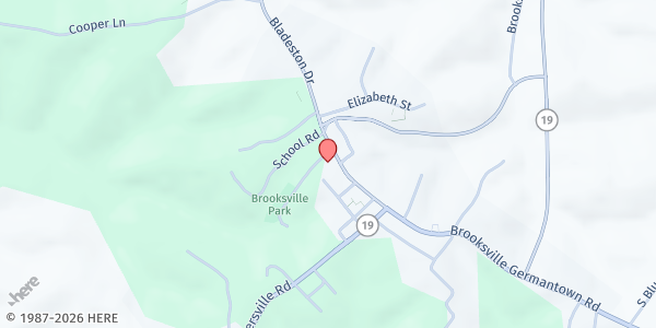 Map showing Brooksville Baptist Food Pantry at 136 Miami St, Brooksville, KY