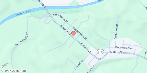 Map showing Edmonson County Community Action at 108 N. Main St., Brownsville, KY