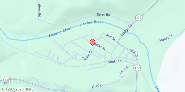 Map showing Butler Baptist Neighbor Helping Neighbor at 113 Peoples Street, Butler, KY