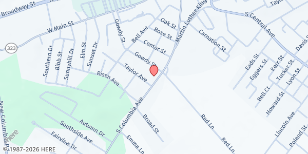 Map showing Basically Blessed at 605 S. Columbia Ave., Campbellsville, KY