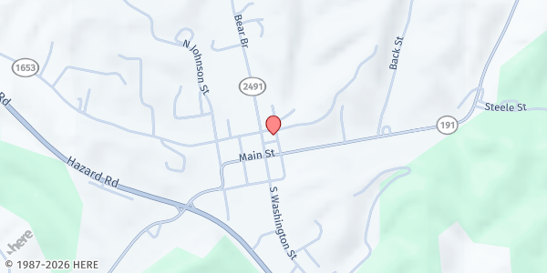 Map showing KRADD Wolfe Co. CSFP at 16 Court St./Plummer St., Campton, KY