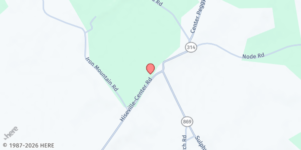 Map showing Center United Methodist Church at 50 Hiseville-Center Road, Center, KY