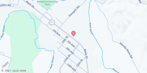 Map showing Clay City First Church of God at 4200 Main St, Clay City, KY