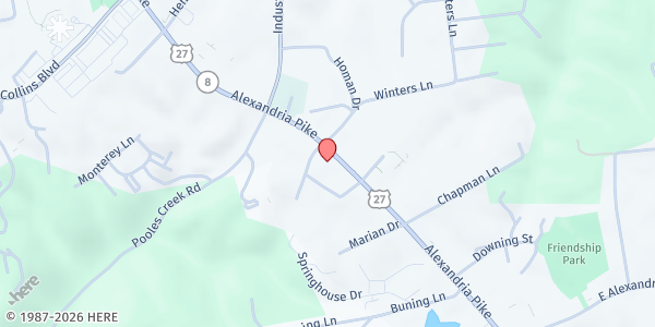Map showing SVDP Campbell County at 3970 Alexandria Pike, Cold Spring, KY